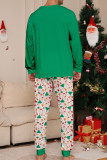 Зеленая одежда для сна в стиле пэчворк с живым принтом на Рождество