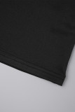 Черные сексуальные однотонные лоскутные платья с кисточками и открытой спиной на бретельках-юбках