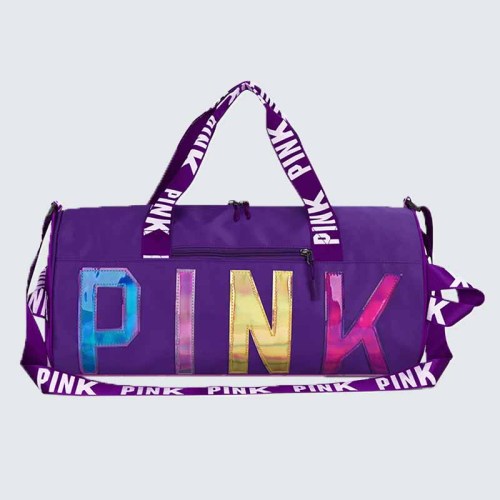 Purple Casual Simplicity Letter Zipper Bags