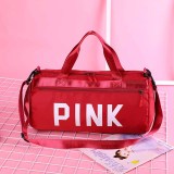 Bolsas con cremallera y letras simples, informales, rosa