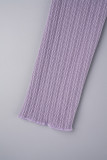 Фиолетовый сексуальный однотонный пэчворк на молнии без бретелек с длинным рукавом из трех предметов