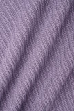 Púrpura Sexy Patchwork Sólido Cremallera Sin Tirantes Manga Larga Tres Piezas