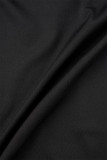 レッド カジュアル スイート デイリー エレガント バックレス ソリッドカラー リボン付き スパゲッティ ストラップ ドレス
