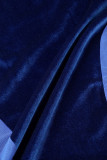Blue Street Однотонные лоскутные прозрачные длинные платья с круглым вырезом