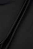 Черно-белые вечерние элегантные лоскутные платья с контрастным косым воротником и длинными рукавами