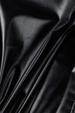 Черная повседневная однотонная базовая верхняя одежда с воротником с капюшоном