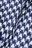 Robes jupe enveloppées bleues élégantes en patchwork à col en U