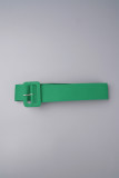 Bandage imprimé décontracté vert avec ceinture à manches longues deux pièces