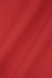 Красные сексуальные однотонные платья-юбки с открытой спиной и без бретелек
