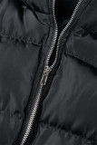 Laranja Casual Sólido Patchwork Zipper Collar Macacões Skinny