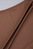 Темно-коричневые сексуальные лоскутные повязки с открытой спиной, лямкой на бретельках без рукавов, две штуки
