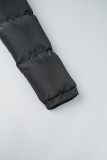 Zwarte casual effen patchwork skinny jumpsuits met ritskraag