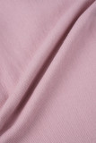 Rosa cor de rua bloco retalhos bolso botões zíper em linha reta cintura alta reta retalhos bottoms