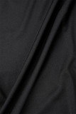 Gul Casual Solid med bälte V-hals pennkjol klänningar