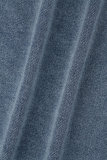 Черная уличная вышивка Лоскутные карманные пуговицы Молния О-образный вырез Длинный рукав Две части