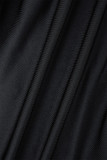 Черные сексуальные однотонные платья-юбки с открытой спиной и открытыми плечами