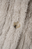 Albaricoque Casual Sólido Cárdigan Cuello con capucha Prendas de abrigo