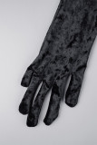 Black Street – jupe enveloppée sans bretelles avec plumes et fermeture éclair, couleur unie (porter des gants)