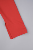 Red Street Robe longue à col roulé et dos nu en patchwork ajouré uni