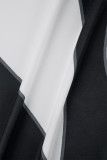 Weiße, elegant bedruckte Patchwork-Neckholder-Kleider in A-Linie