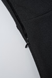 ブラック エレガント ソリッド レース 包帯 パッチワーク V ネック ペンシル スカート ドレス