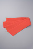 Röd Sweet Solid Bandage Patchwork Pocket Turndown-krage Lösa Jumpsuits