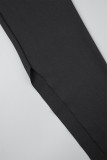 Robes de jupe enveloppées noires élégantes en patchwork solide à épaules dénudées