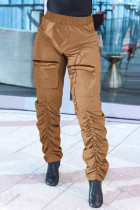 Tangerine Повседневные уличные однотонные однотонные лоскутные брюки в стиле пэчворк с карманом и высокой талией Карандаш