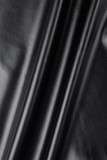 Robe irrégulière noire Sexy, couleur unie, ajourée, Patchwork, col asymétrique