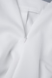 Белый элегантный однотонный пэчворк с вырезом «лодочка» и короткими рукавами, два предмета