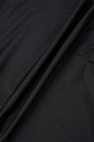 Черный Уличный однотонный лоскутный карман с U-образным вырезом без рукавов, два предмета
