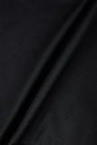 クリーム ホワイト ストリート ソリッド パッチワーク ドローストリング ポケット ジッパー フード付き襟 長袖 2 枚