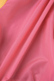 Красный Повседневная спортивная одежда Повседневные буквы Пэчворк Контраст Воротник-молния С длинным рукавом Из двух частей