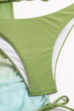 Set di 3 pezzi di cordoncino per patchwork con fasciatura a cambiamento graduale per abbigliamento sportivo verde (con imbottitura)