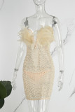 Бордовые сексуальные вечерние формальные горячие буровые прозрачные платья-футляры с V-образным вырезом и бисером