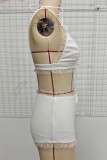 Белая сексуальная однотонная лоскутная сетка с бантом в нижнем белье