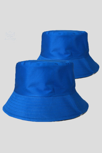 Koningsblauwe casual effen patchwork hoed