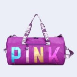 Bolsas con cremallera y letras simples, informales, rosa claro