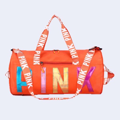 Orange Casual Simplicity Letter Zipper Bags