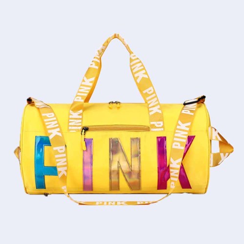Yellow Casual Simplicity Letter Zipper Bags