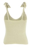 Apricot Sexy Casual Solid Bandage V-Ausschnitt Tops