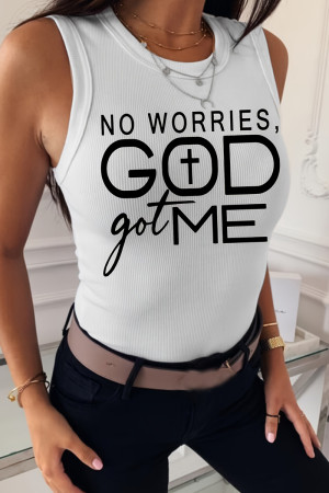 White Casual Print Patchwork O Neck Tops