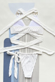 Белая спортивная одежда Однотонные лоскутные купальники с повязками (с подкладками)