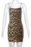 Сексуальные леопардовые лоскутные платья с леопардовым принтом и открытой спиной на бретельках