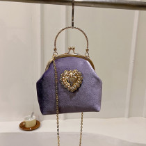Sacs à chaînes de décoration d'accessoires en métal massif de célébrités Vintage violets