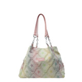 Pink Casual Print Patchwork Bags