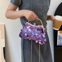 Lila Street Patchwork-Taschen mit einfarbigen Pailletten