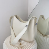 White Casual Simplicity Solid Patchwork Metal Accessories Decoration Bags