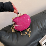 Pink Daily Simplicity Solid Asymmetrical Rhinestone Bags