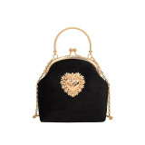 Zwarte vintage beroemdheden solide metalen accessoires decoratie kettingen tassen